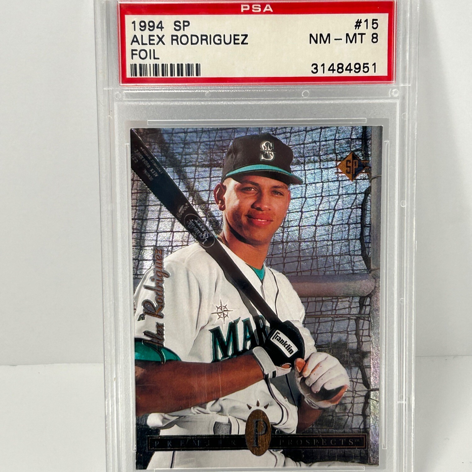1994 Upper Deck SP #15 Alex Rodriguez Foil Rookie RC PSA 8
