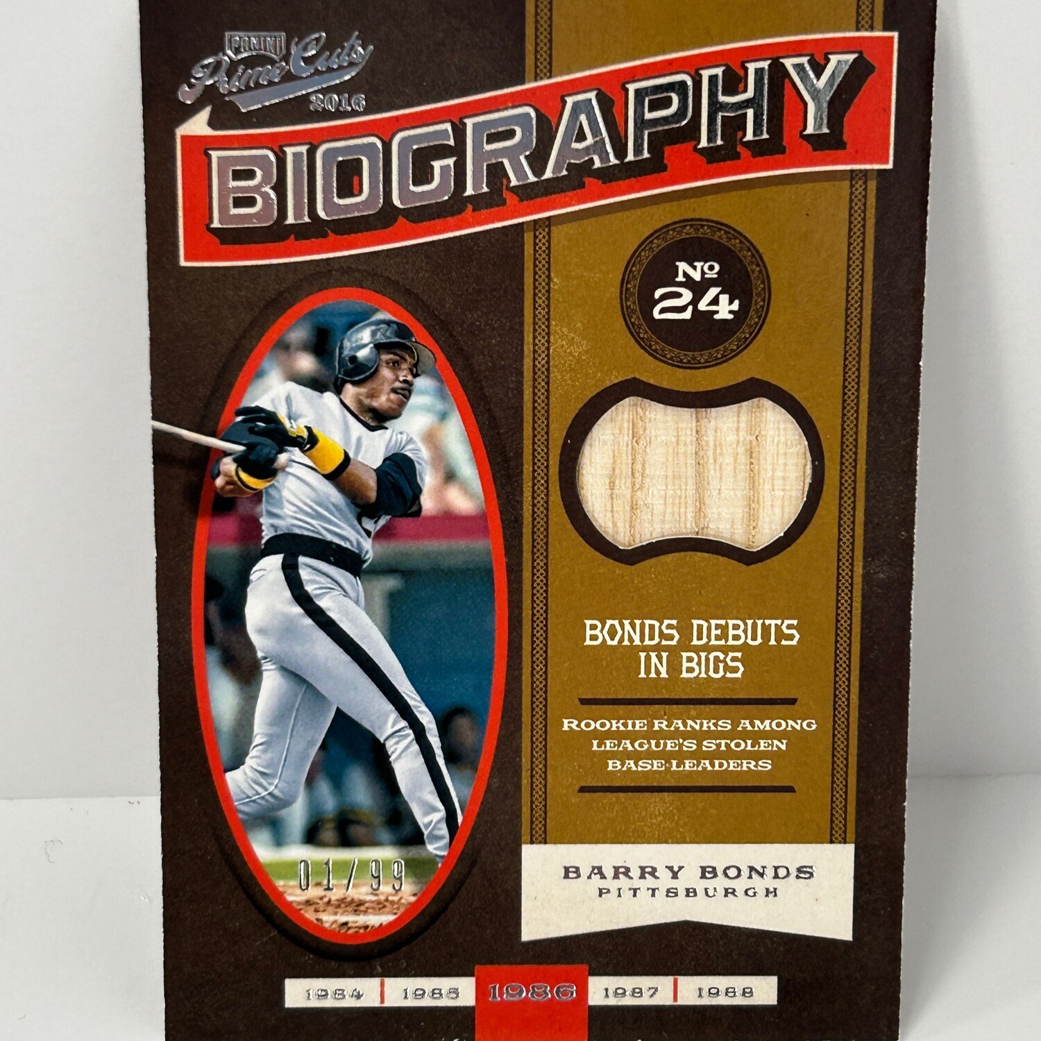 2016 Panini Prime Cuts Biography Relics /99 Barry Bonds
