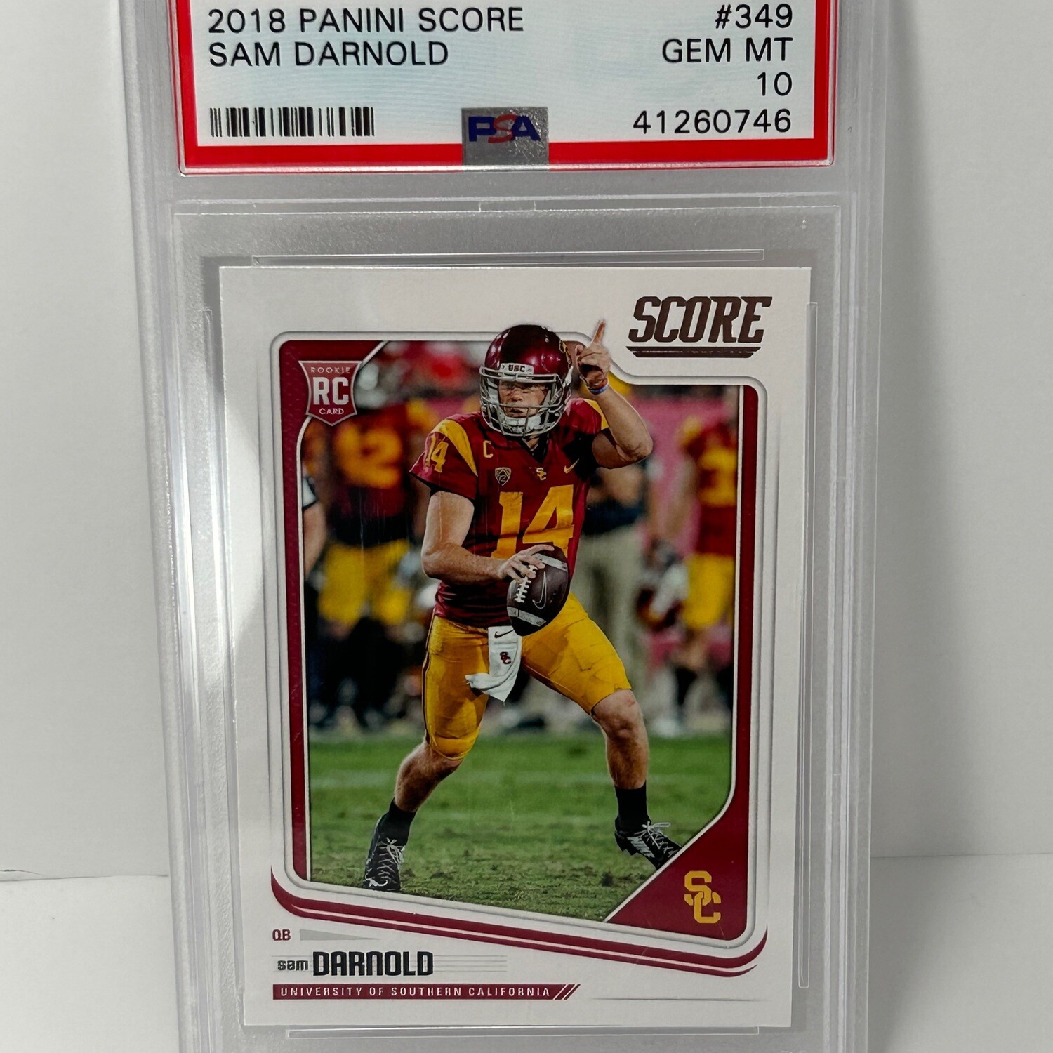 2018 Sam Darnold Panini Score Rookie Card #349 Graded PSA 10