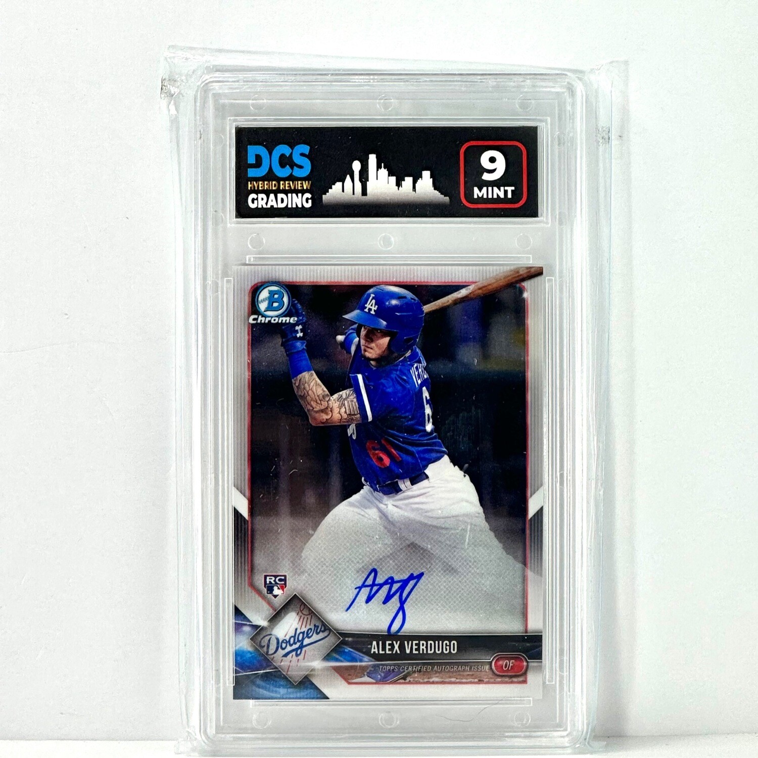 2018 Bowman Chrome Alex Verdugo Auto #CRA-AV DCS 9