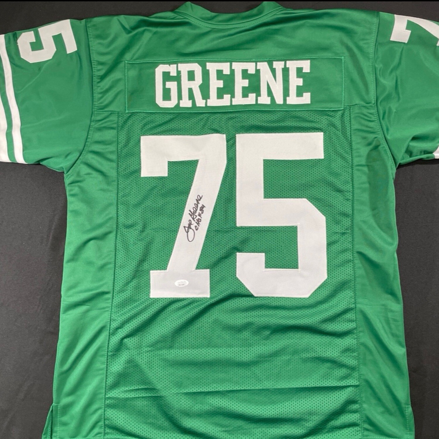 Joe Green Green North Texas Autograph Jersey & Inscription “CHOF 84 “JSA Authenticated