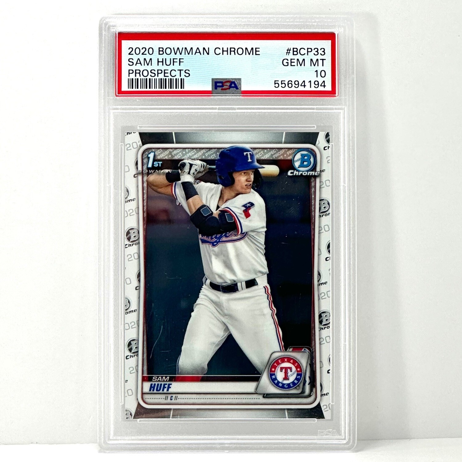 2020 Bowman Chrome #BCP33 Sam Huff PSA 10