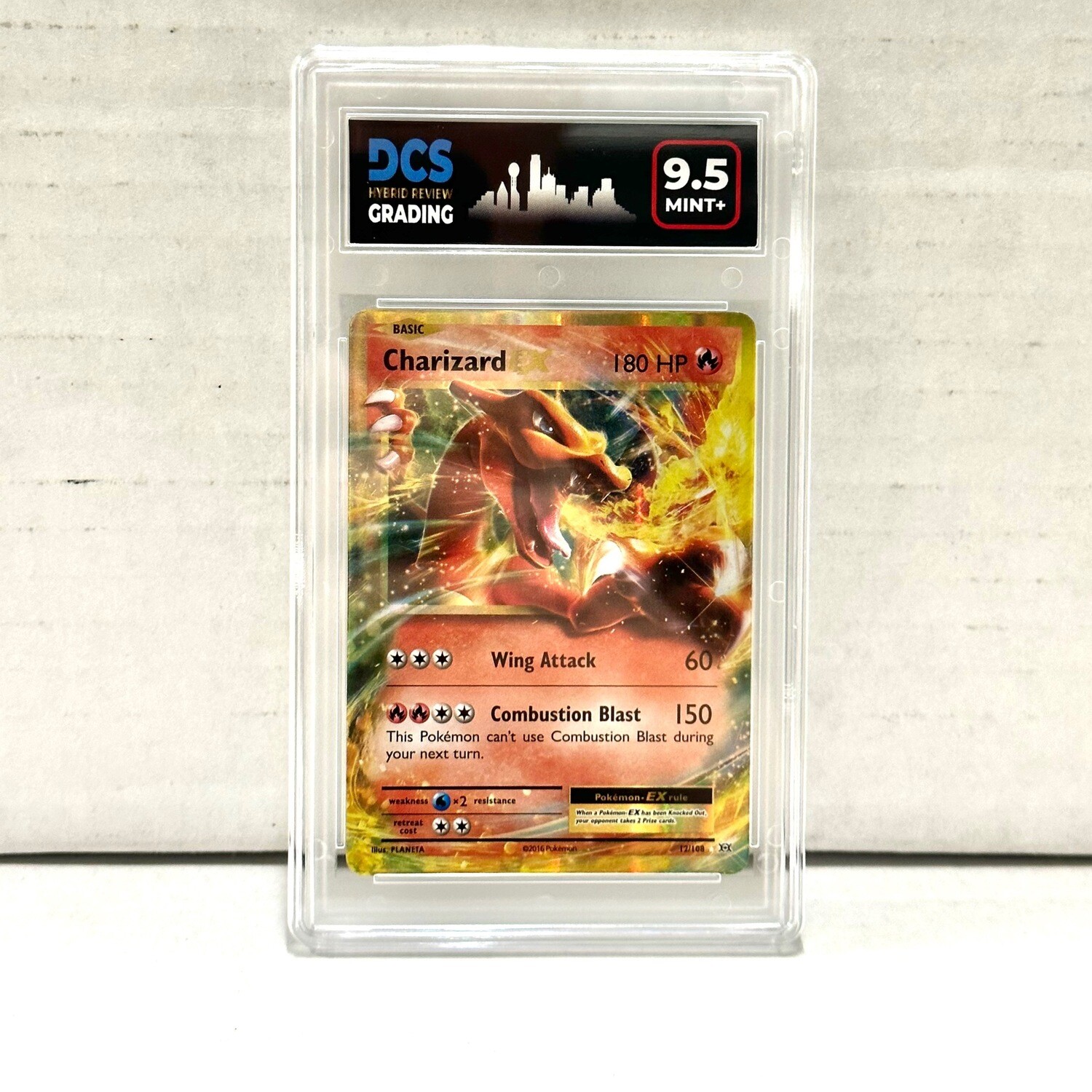 Pokémon TCG Charizard EX X&Y - Evolutions 12/108 Holo Rare DCS 9.5