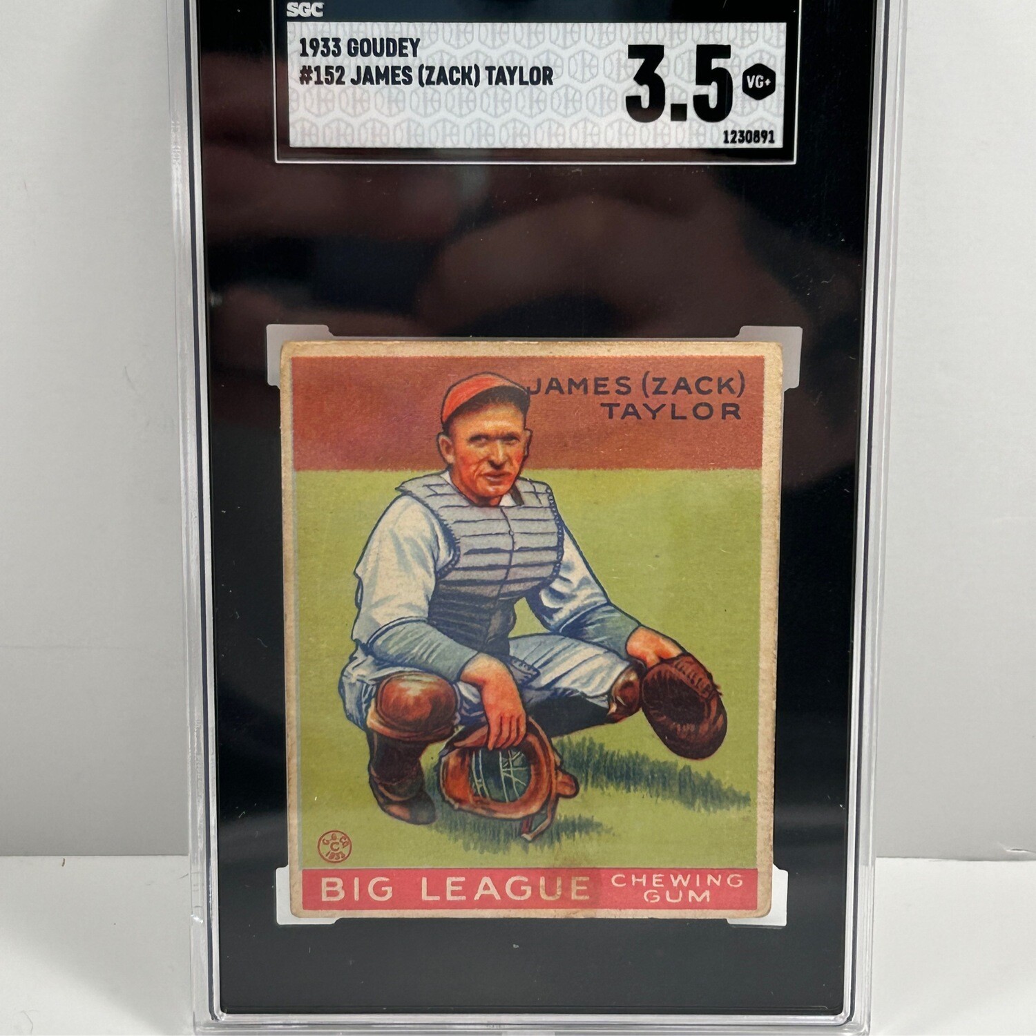 1933 Goudey #152 James (Zack) Taylor SGC 3.5