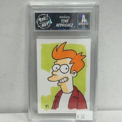 Fry Colored Authentic Tone Rodriguez 1/1 Sketch Cards