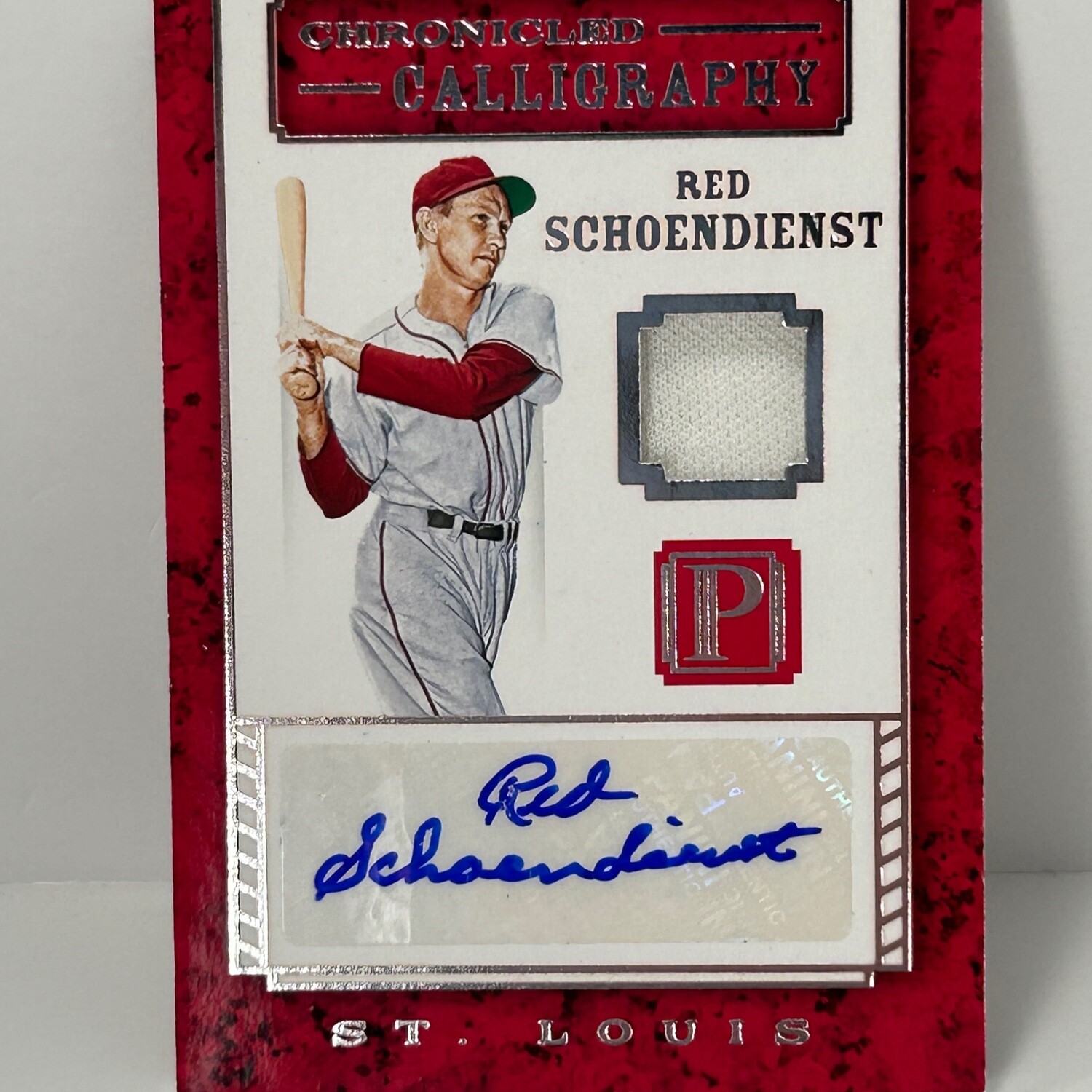 2016 Pantheon Red Schoendienst Patch Auto Cardinals #d/199