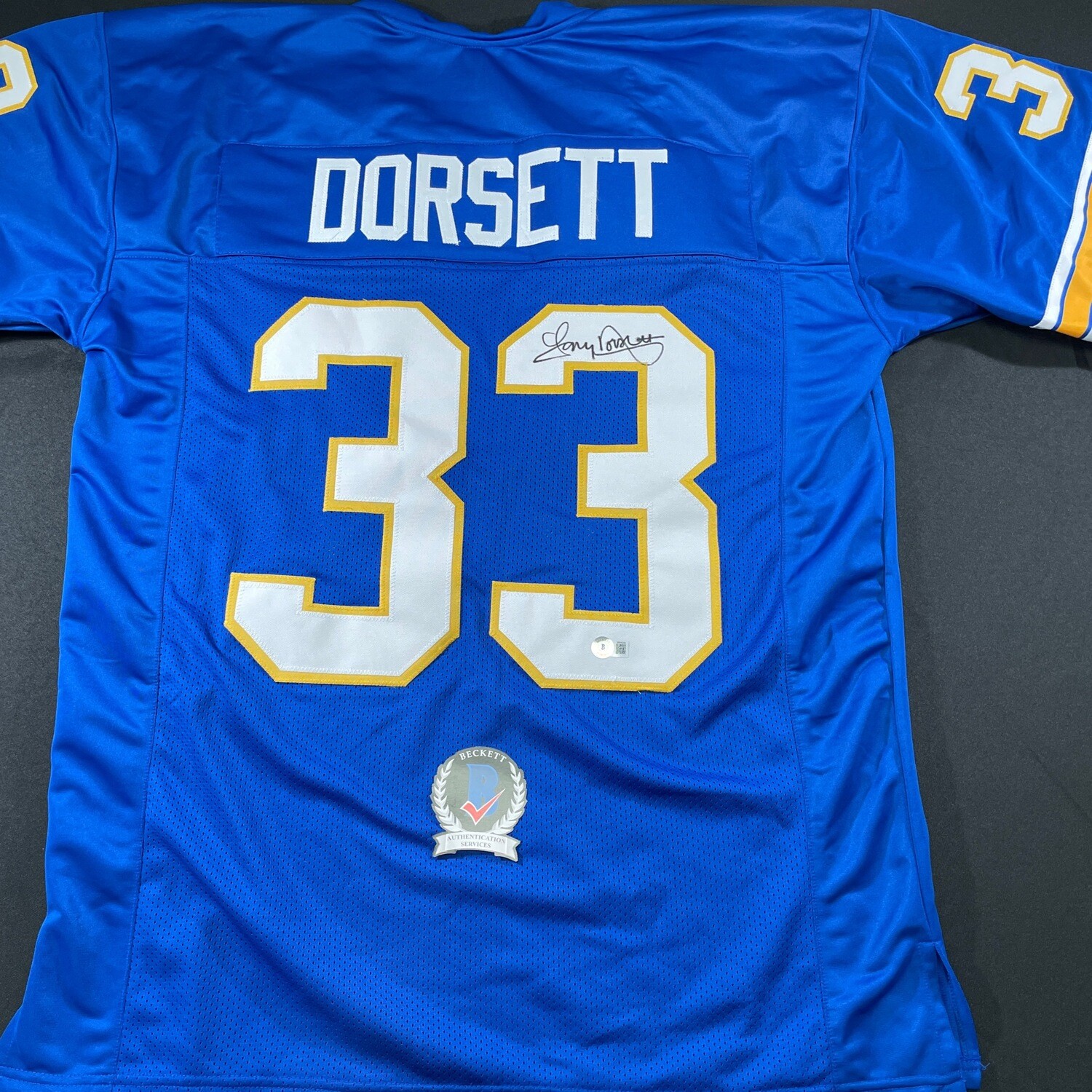 Tony Dorsett University of Pittsburgh Autographed Jersey Becket Authenticated