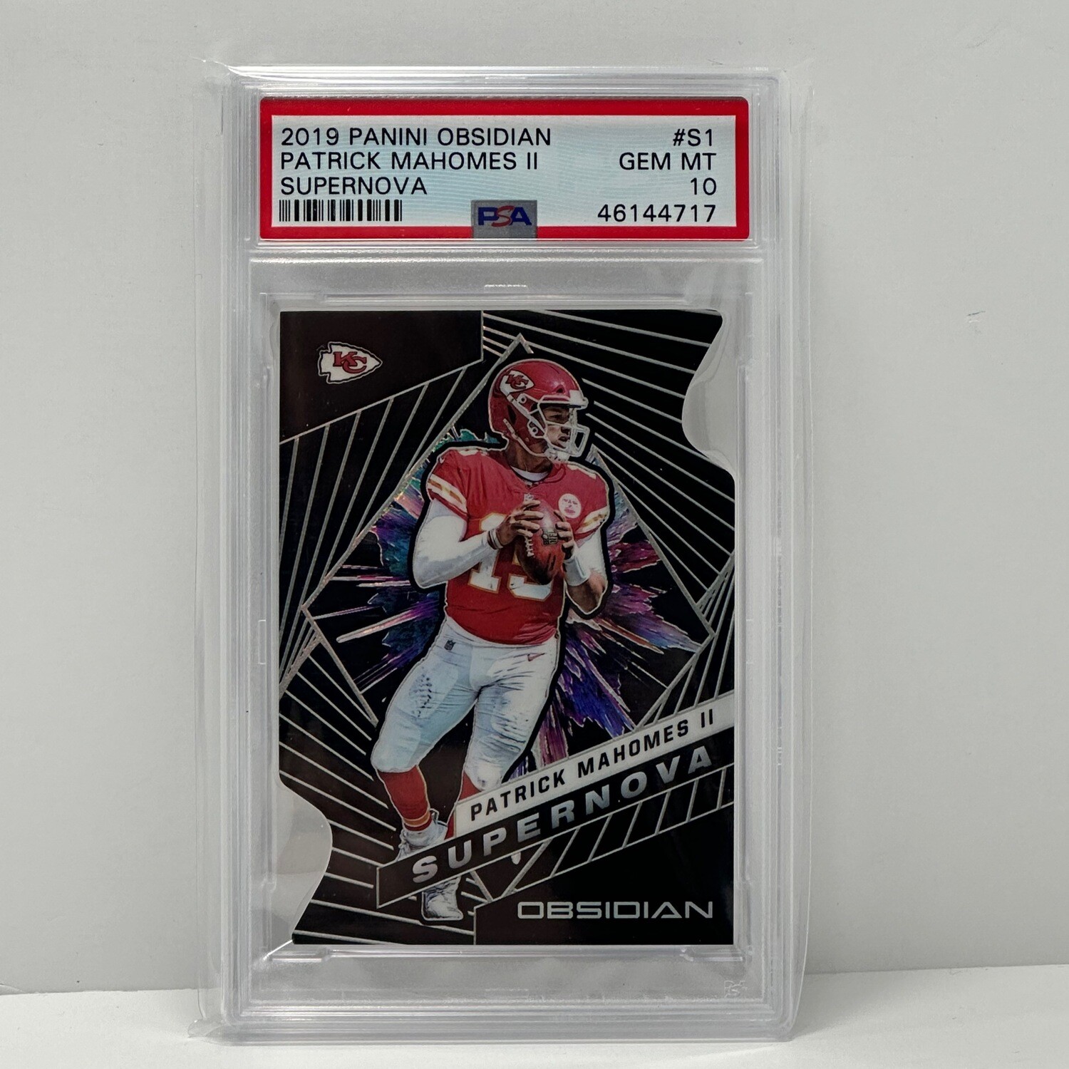 2019 Panini Obsidian Patrick Mahomes Supernova #d / 50 PSA 10