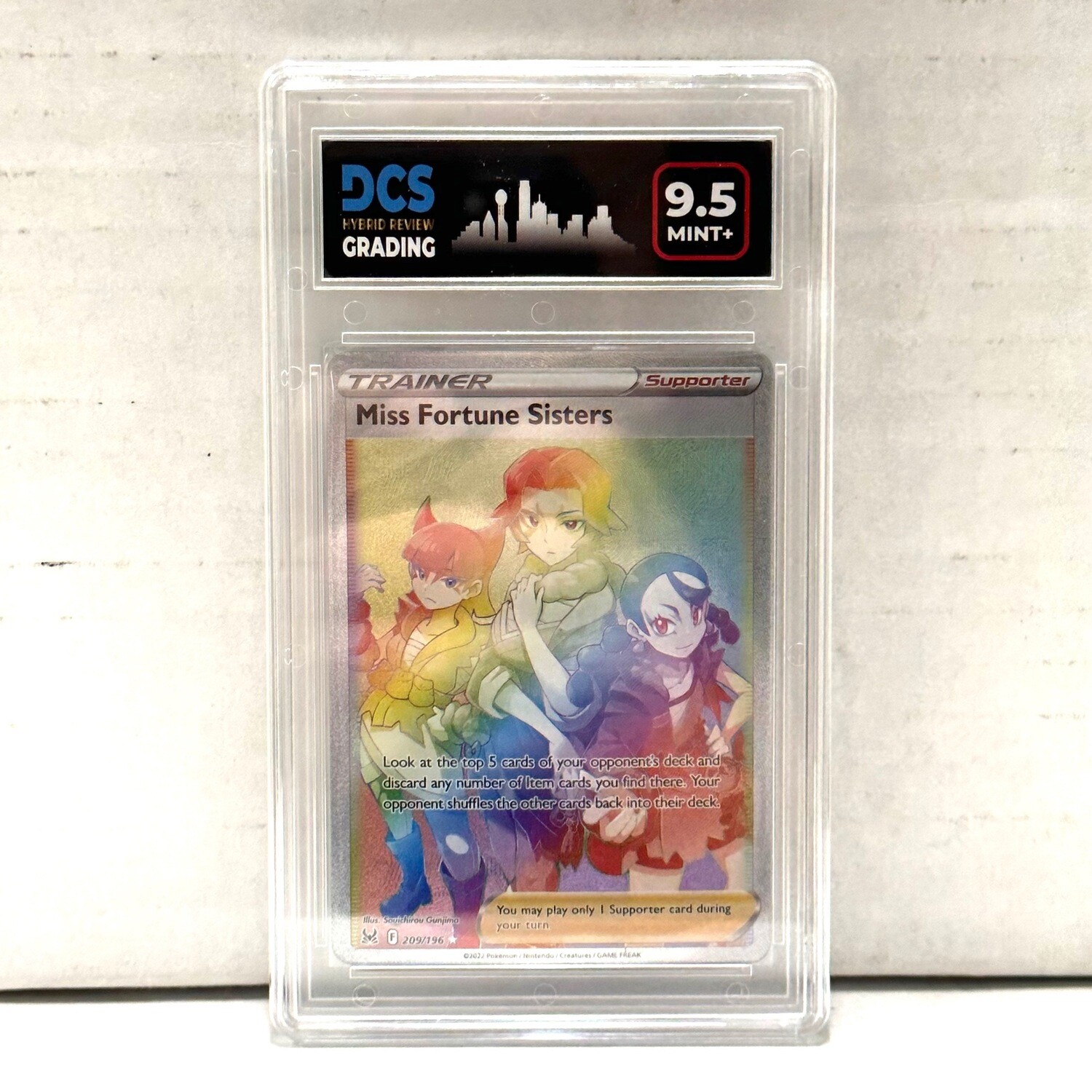 Pokémon TCG Miss Fortune Sisters Sword & Shield - Lost Origin 209/196 Hyper Rare DCS 9.5