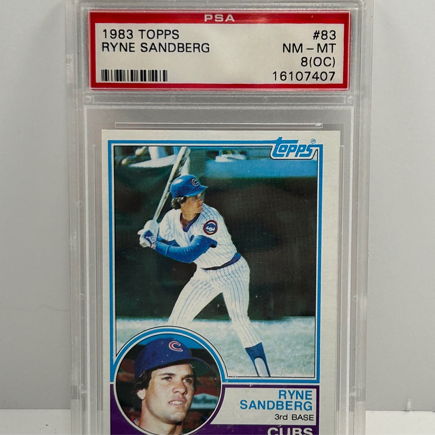 1983 Topps Ryne Sandberg PSA 8