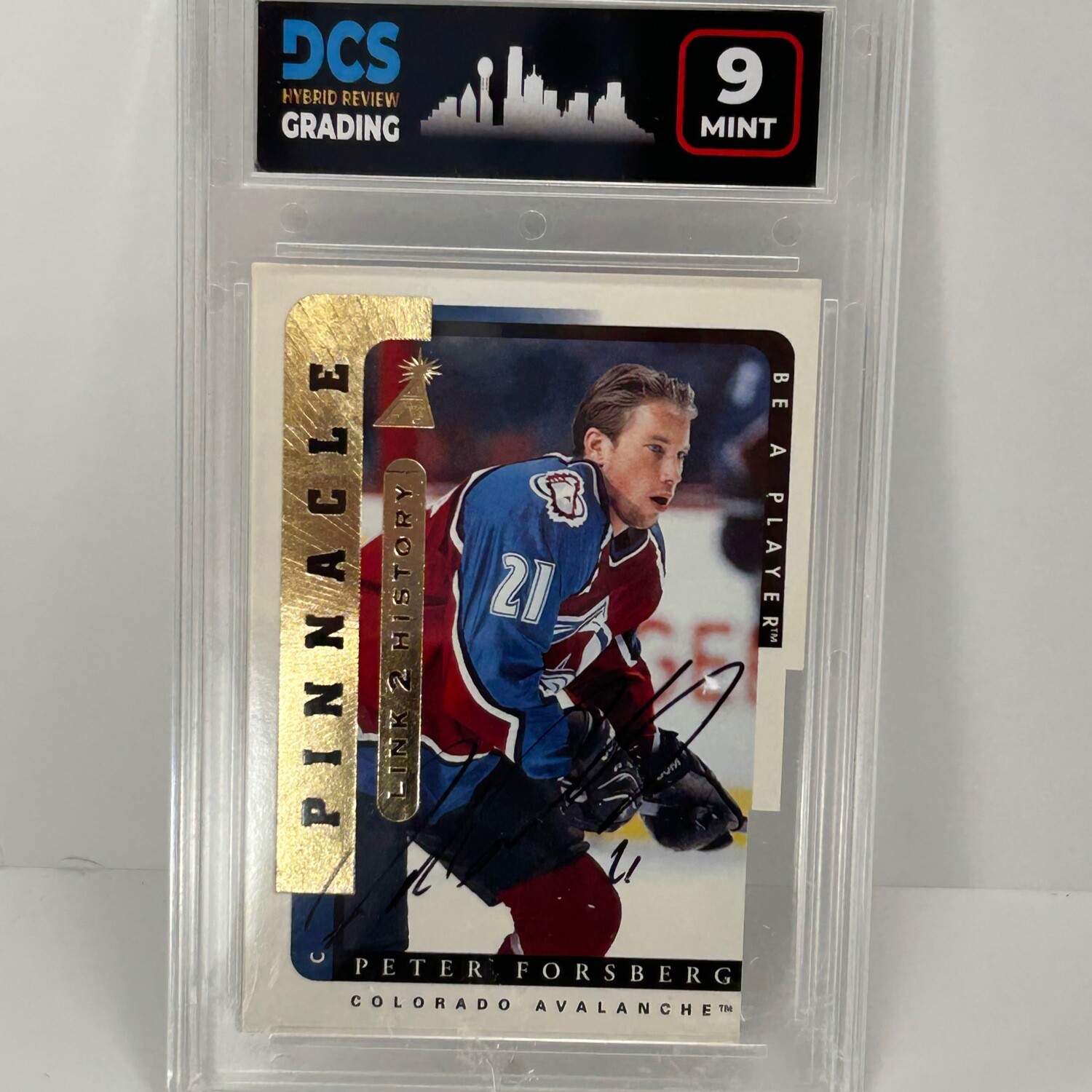 1996-97 Pinnacle Link 2 History Peter Forsberg  Auto #LTH-2B Autograph DCS 9
