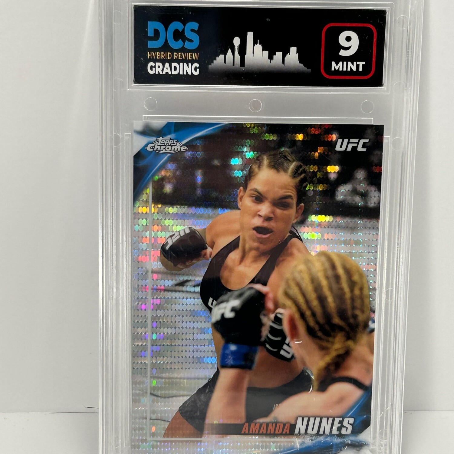 2019 TOPPS CHROME UFC AMANDA NUNES KNOCKOUT PULSAR /50 PSA 9
