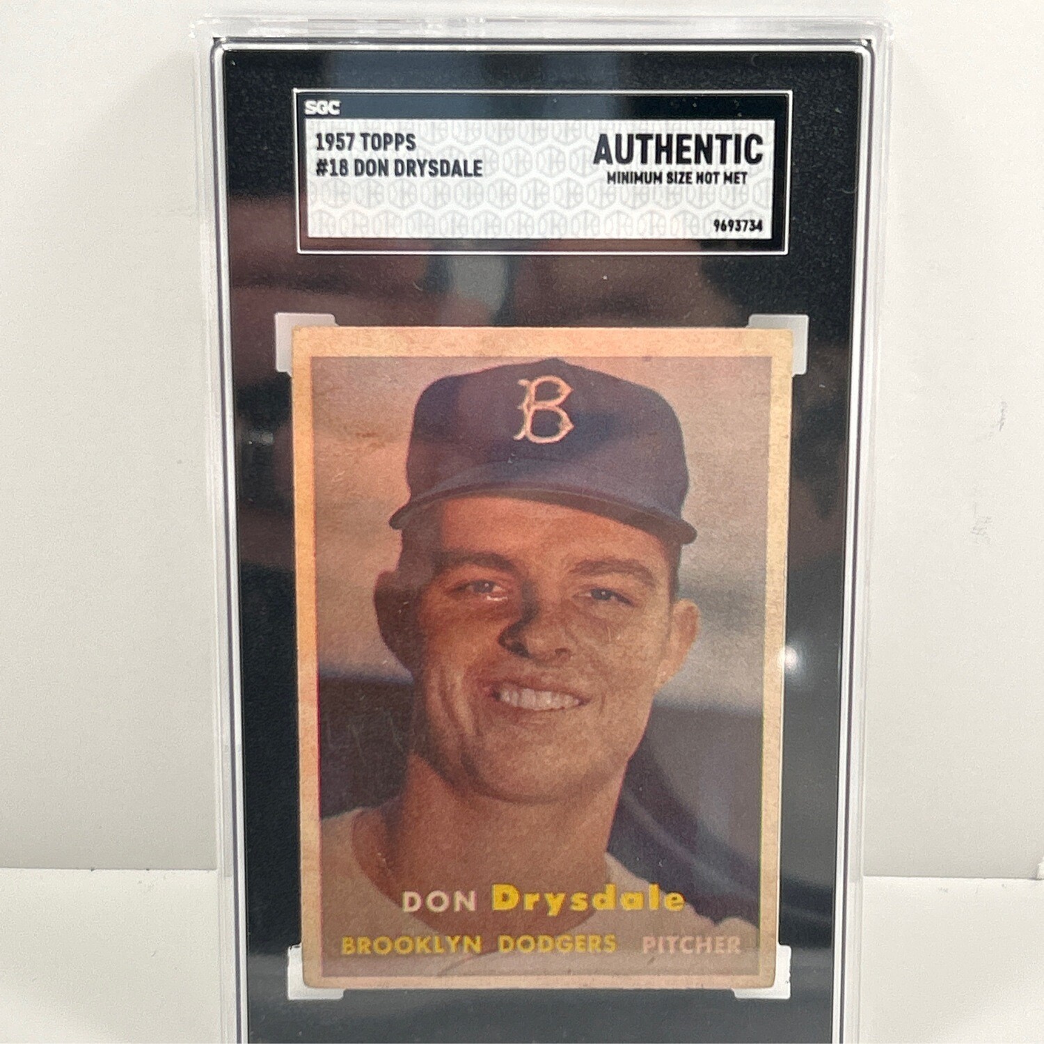 1957 Topps #18 Don Drysdale SGC Authentic