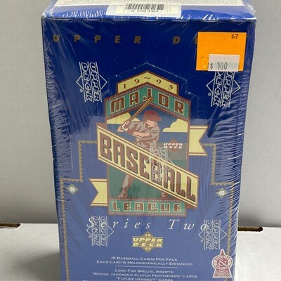 1993 Upper Deck Baseball Series 2 Hobby Box