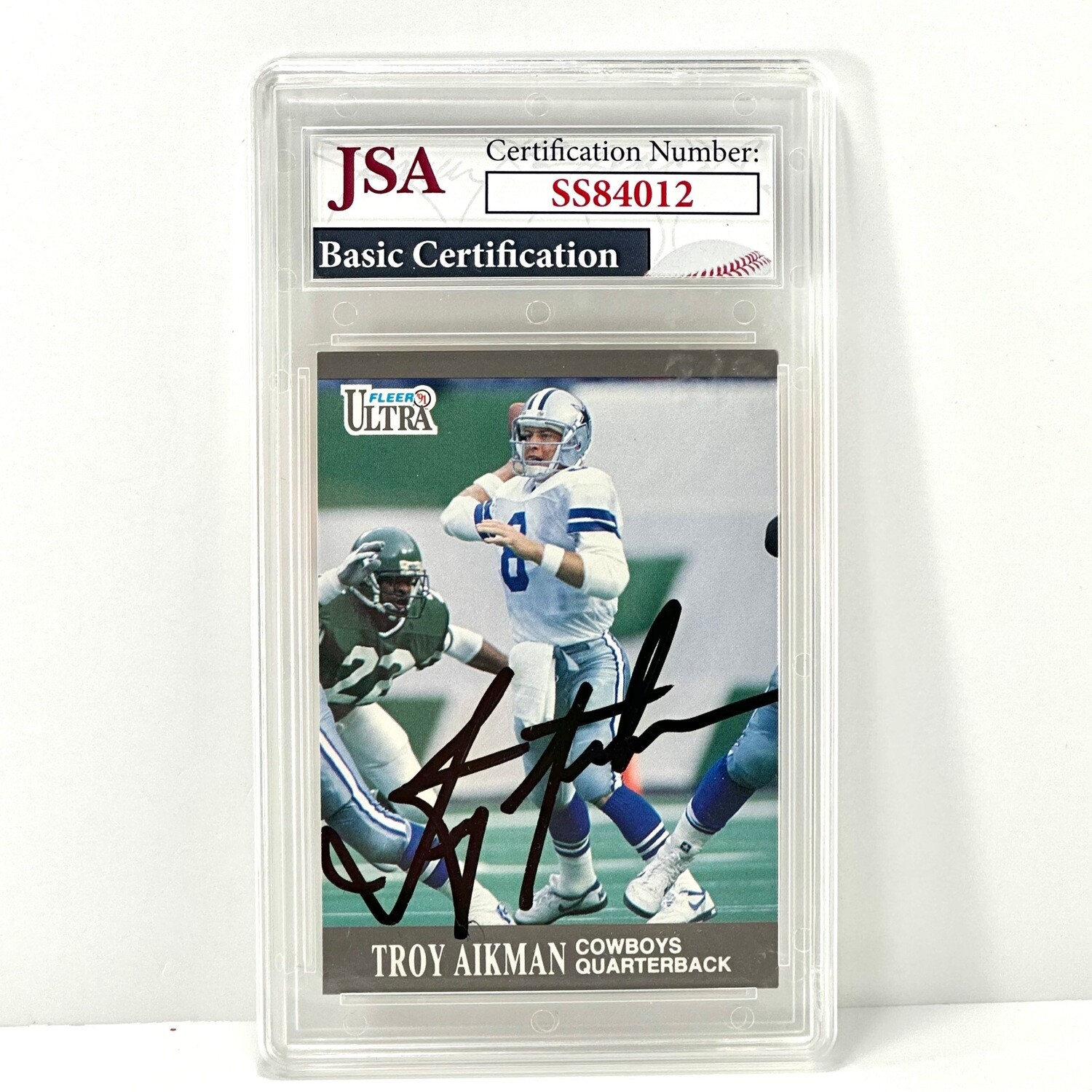 1991 Fleer Ultra Troy Aikman #162 Autographed JSA Certified