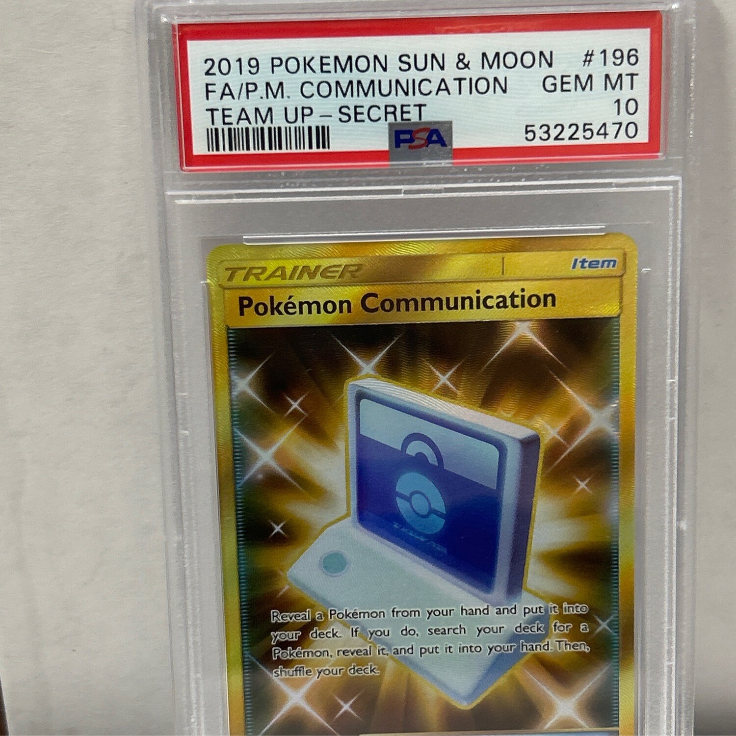 2019 Pokémon Pokémon Communication PSA10