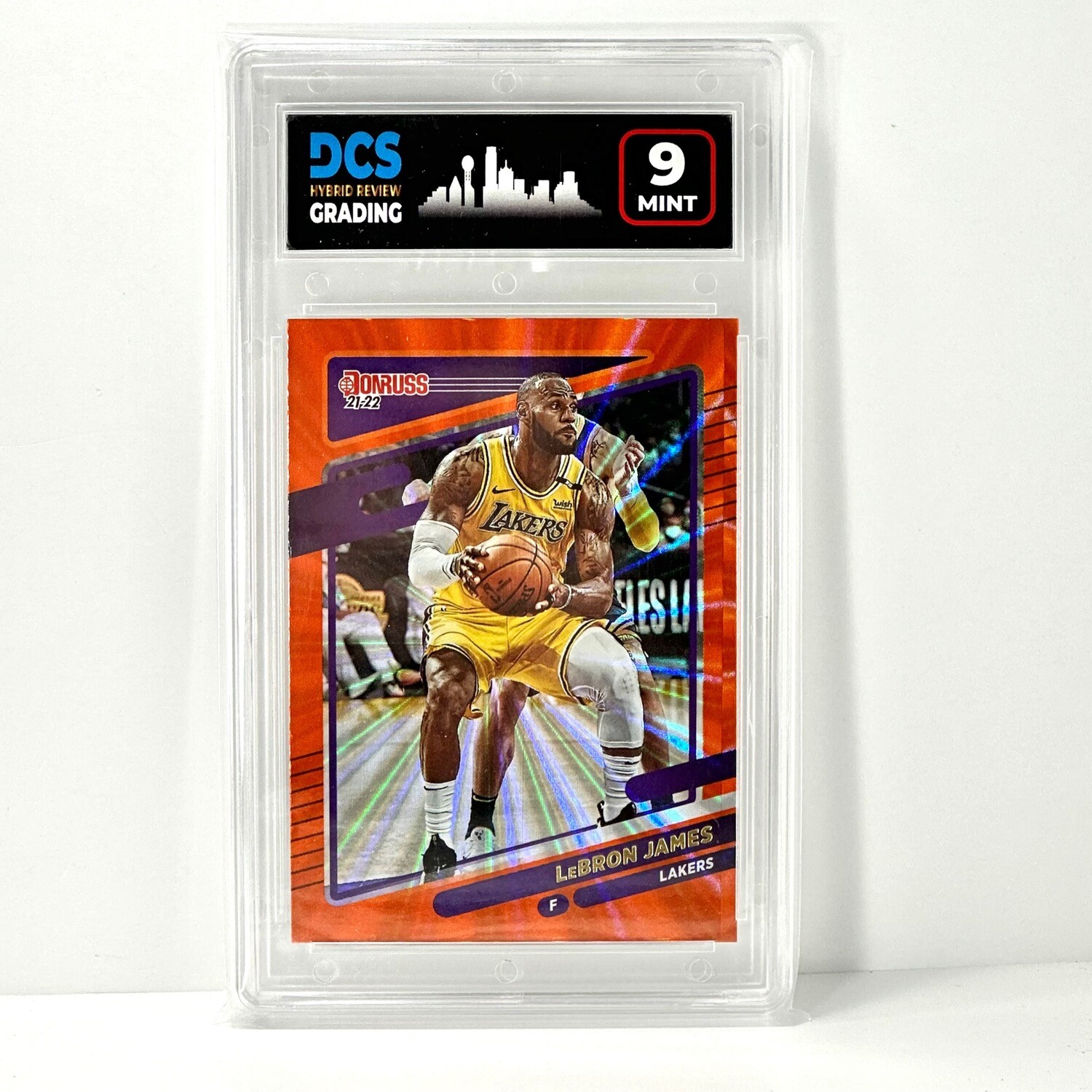2021-22 Donruss #12 Lebron James Orange Laser DCS 9