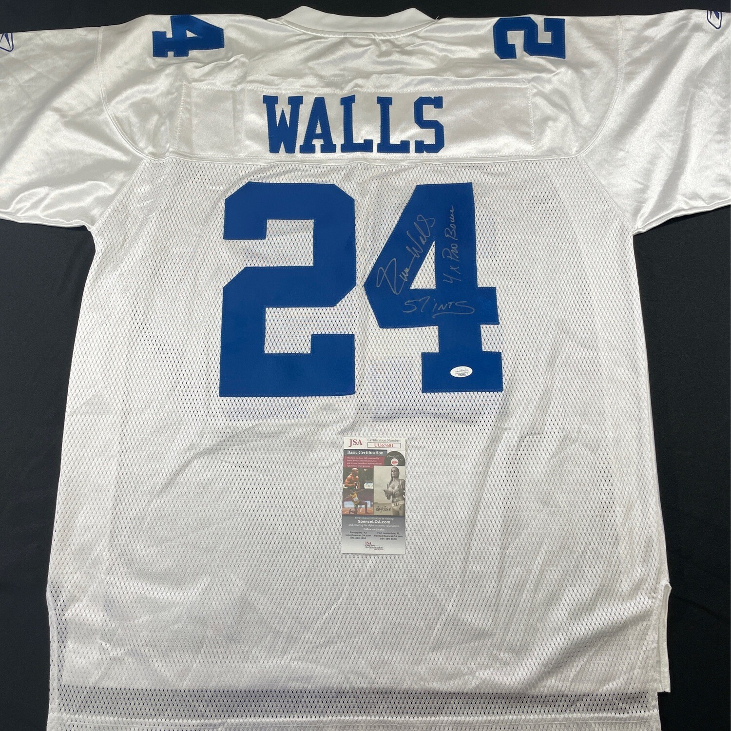 Everson Walls White Dallas Cowboys JSA Authenticated Autographed Jersey