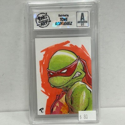 Raphael of Teenage Mutant Ninja Turtles Authentic Tone Rodriguez 1/1 Sketch Cards