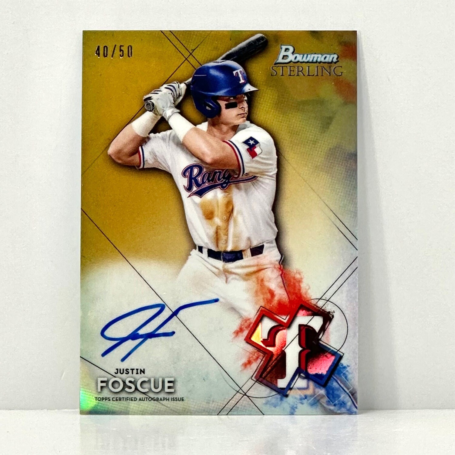2021 Bowman Sterling Prospect Gold Refractor /50 Justin Foscue #BSPA-JF Auto