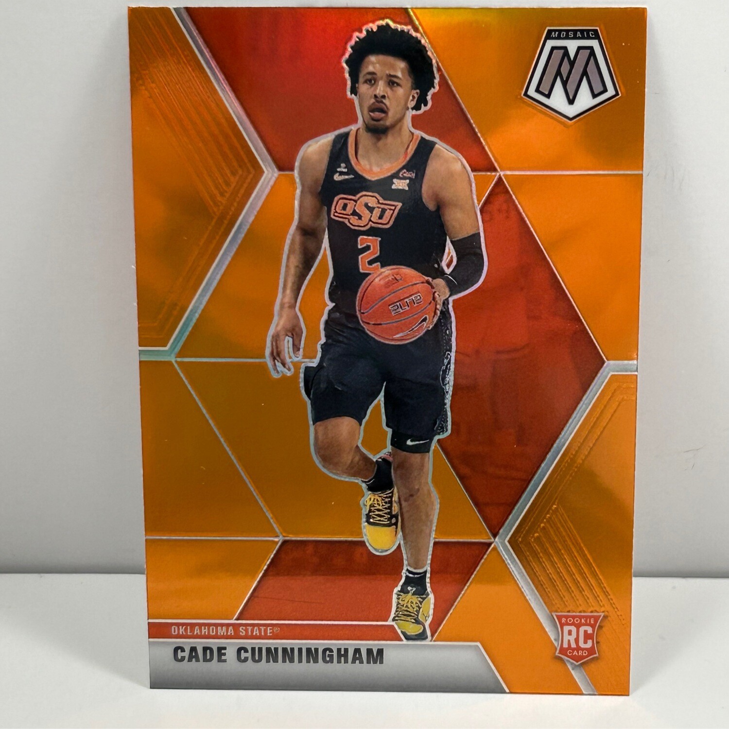 2021-22 Chronicles Mosaic Draft Picks Cade Cunningham RC Orange Prizm #251