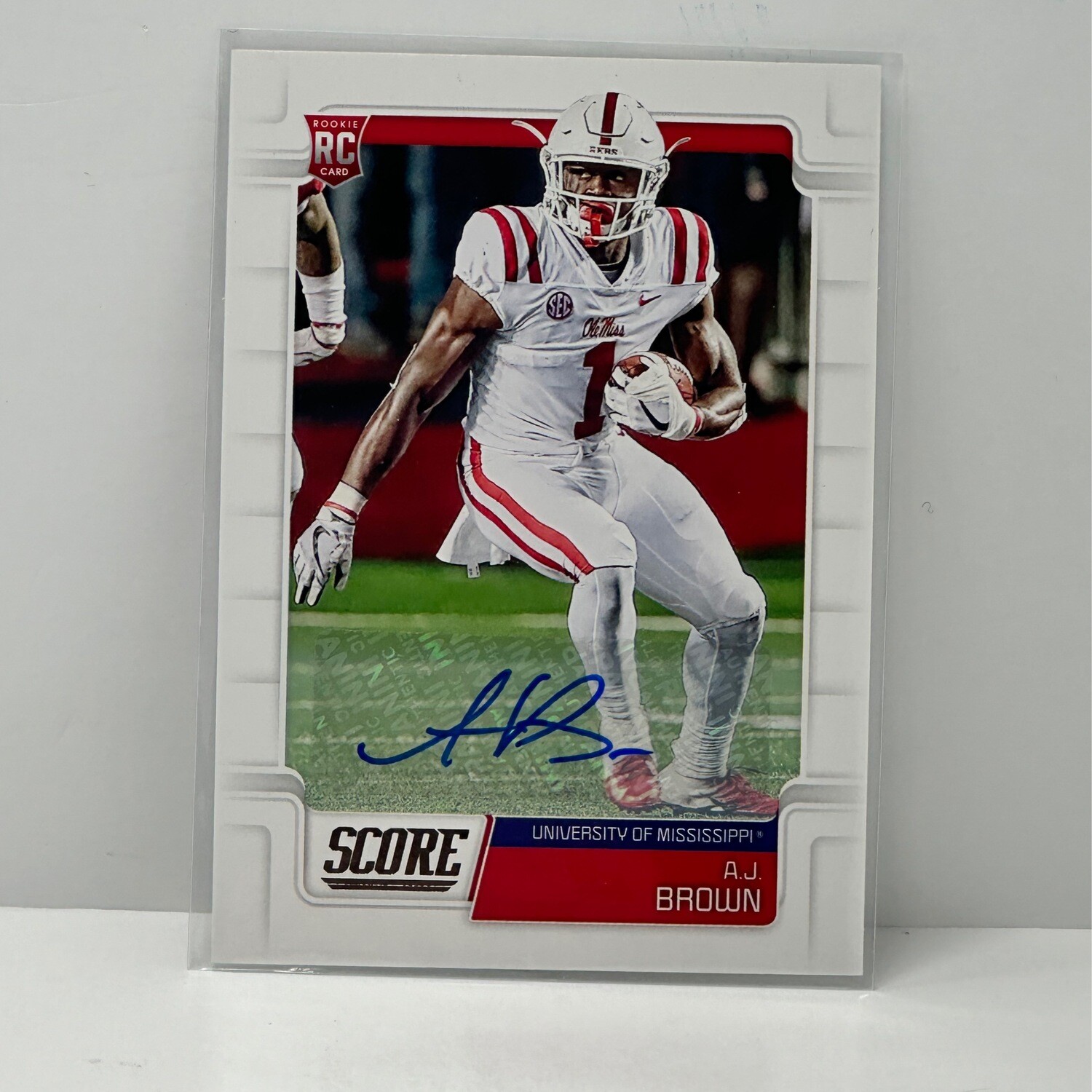 2019 Score AJ Brown Auto SP Rookie Card #348