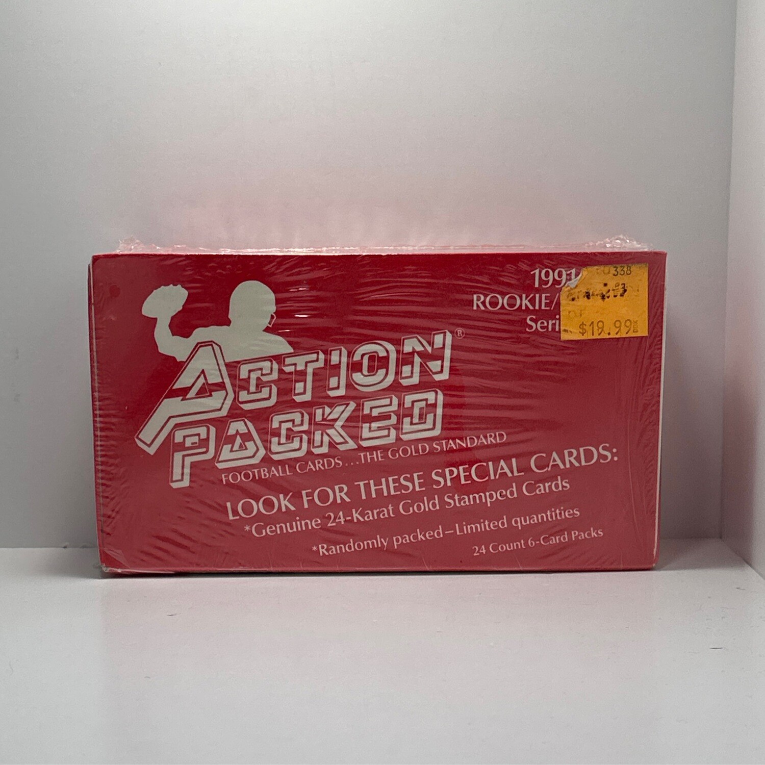 1991 Action Packed Rookie Update Factory Sealed Football Red Box 24K Gold Cards