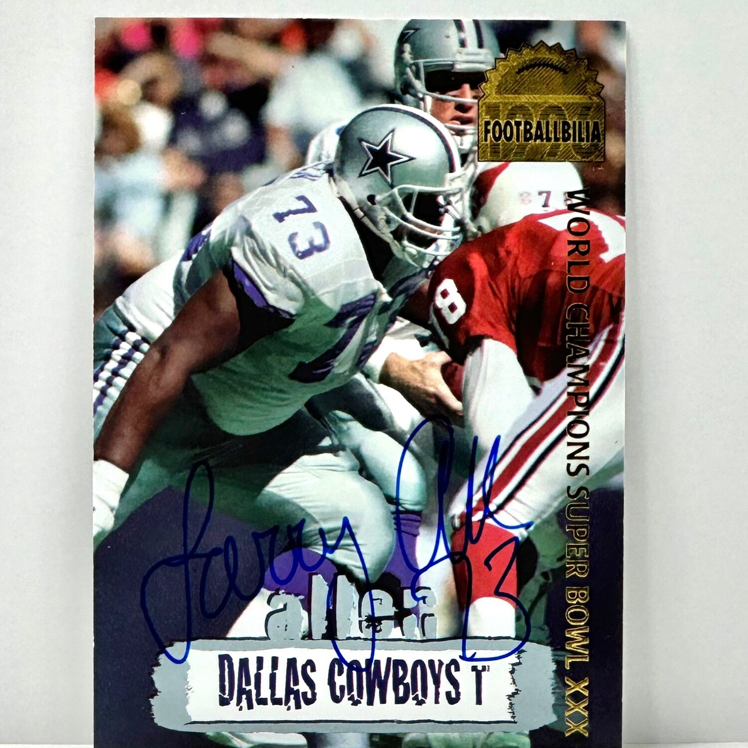 1996 Collector's Edge Cowboybilia Auto #DCA - 5 Larry Allen Cowboys #d /4000