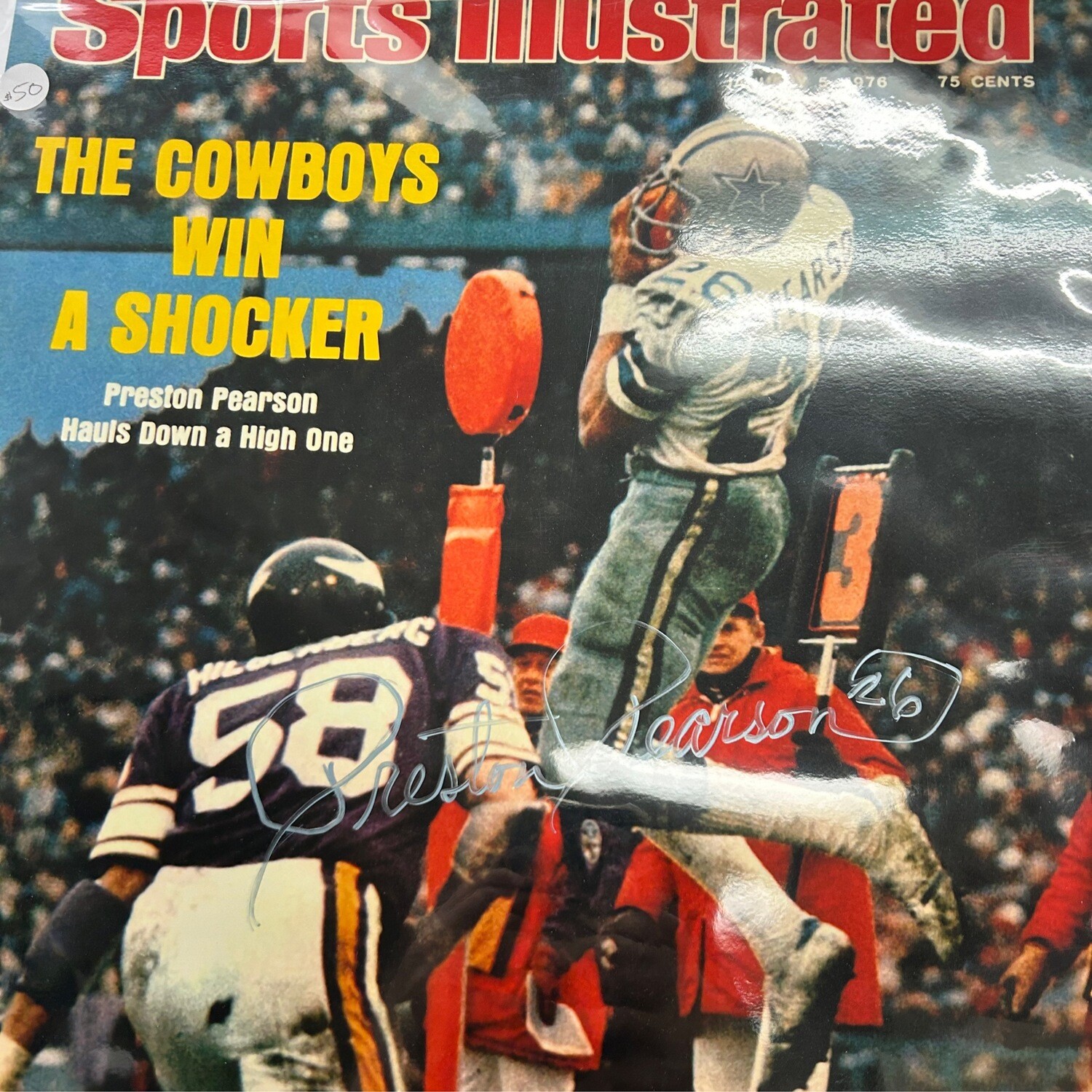 Preston Pearson Sports Illustrated Cover JSA Authenticated Autographed Poster