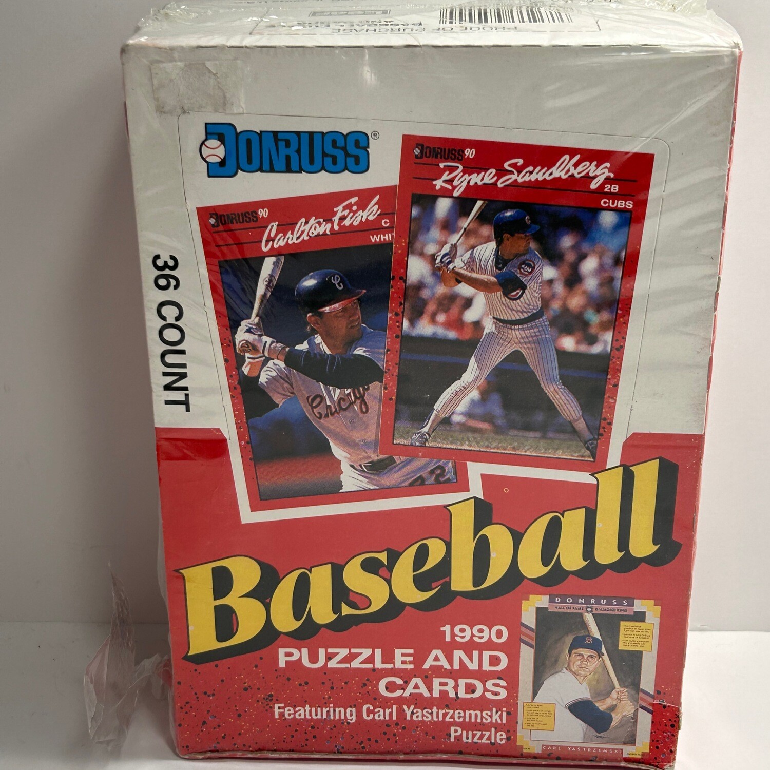 1990 Donruss Factory Sealed Baseball Card Box 36 Packs