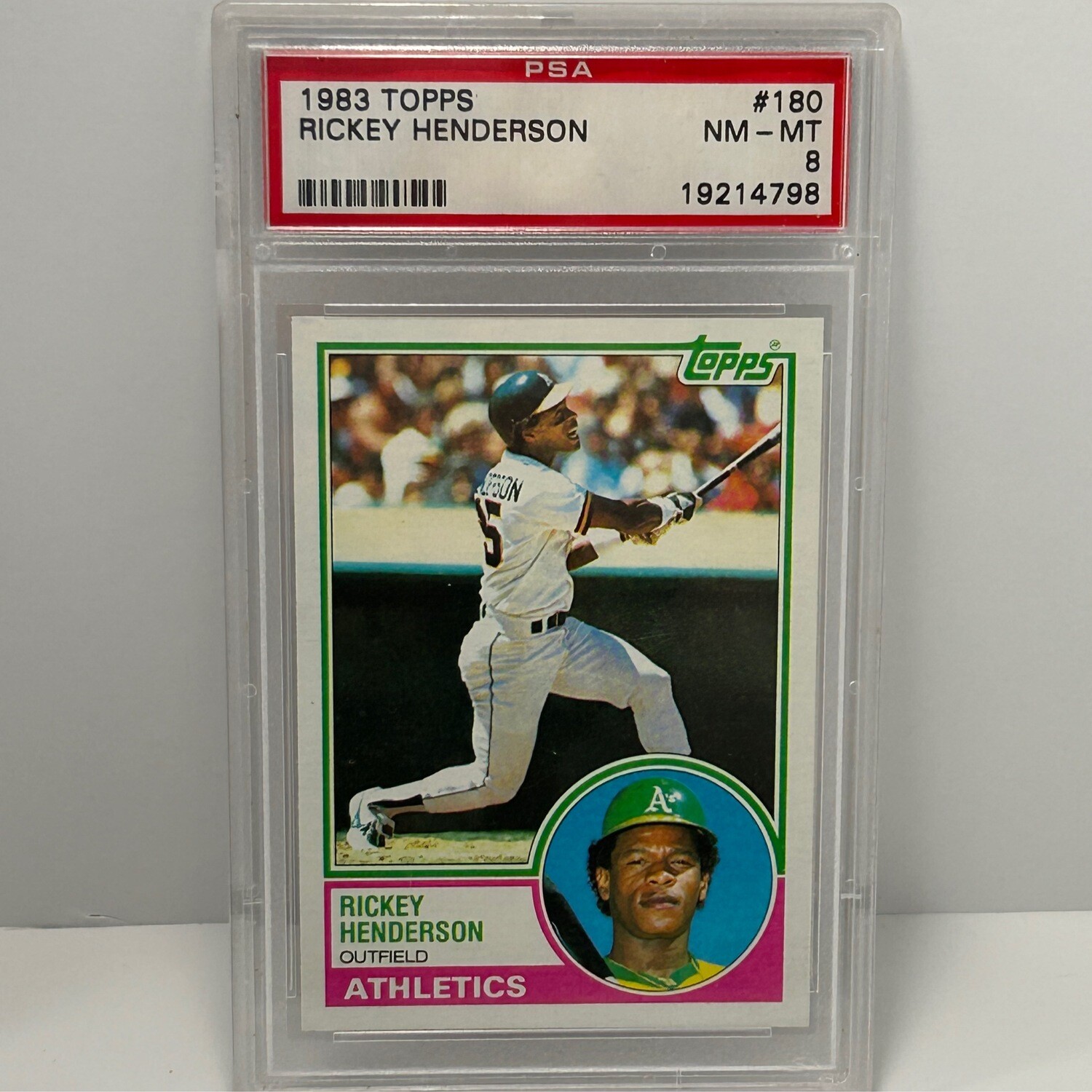 1983 Topps Rickey Henderson PSA 8