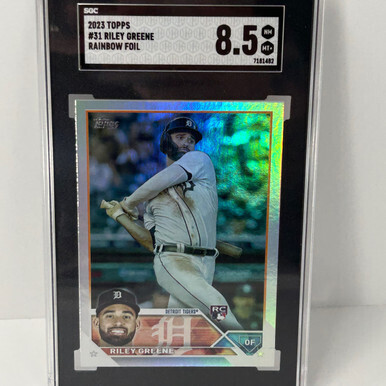 2023 Topps Riley Greene Rainbow Foil SGC 8.5