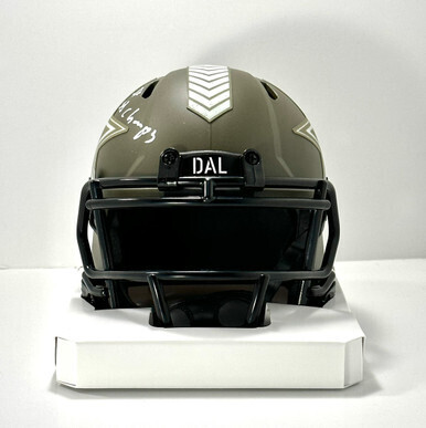 Jay Novacek Salute To Service Inscribed Autographed Mini Helmet