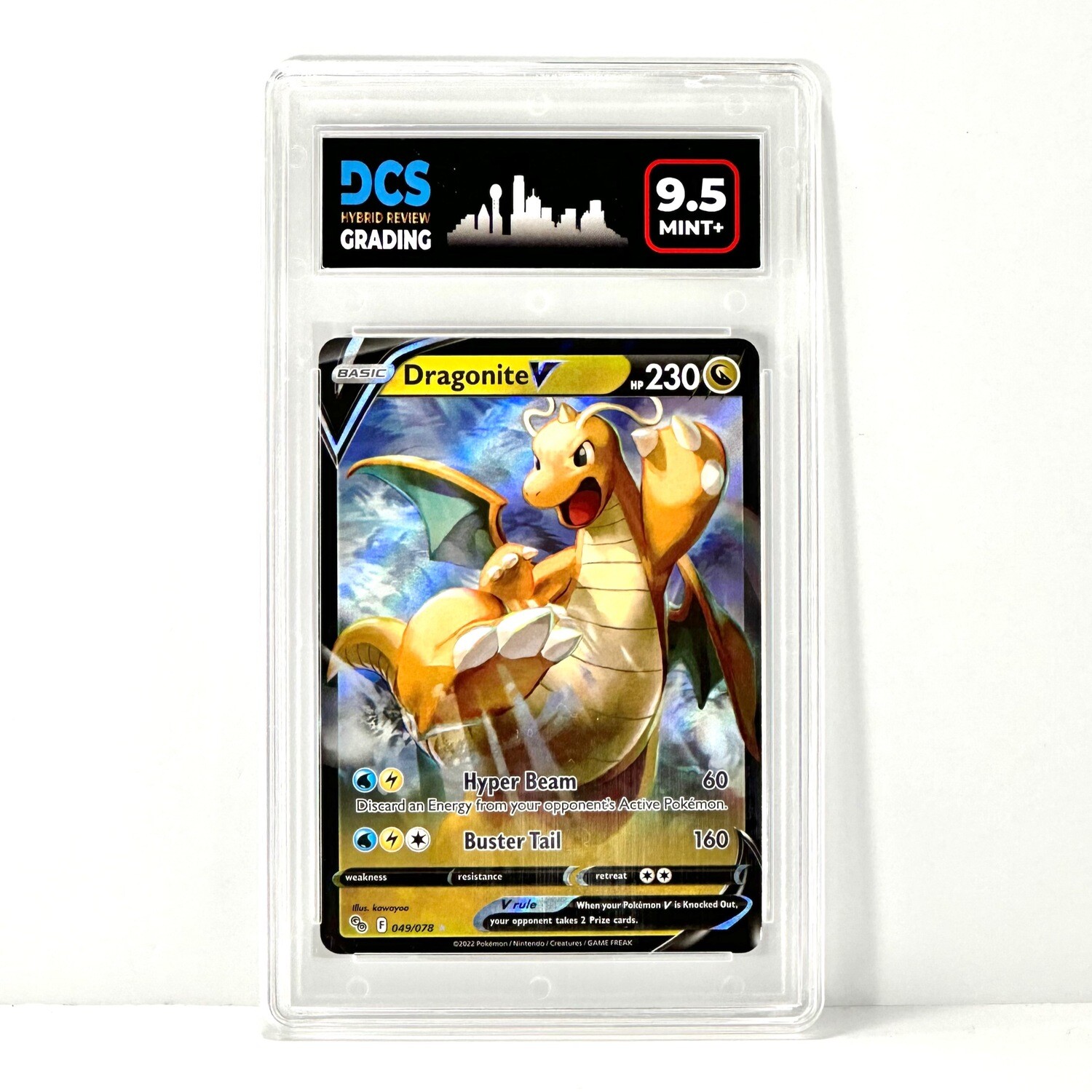 Dragonite V [Pokemon GO 049/078 Holo Ultra Rare] NM DCS 9.5