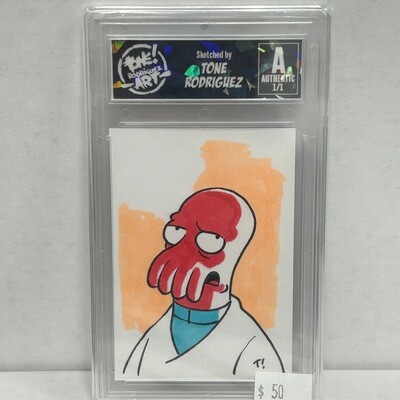 Zoidberg Authentic Tone Rodriguez 1/1 Sketch Cards