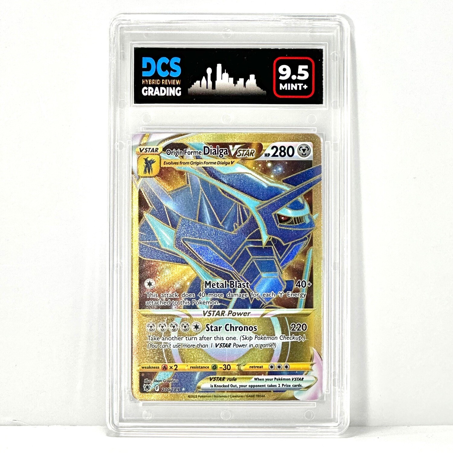 Origin Forme Dialga VSTAR Astral Radiance 210/189 Gold Secret NM Pokemon TCG DCS 9.5