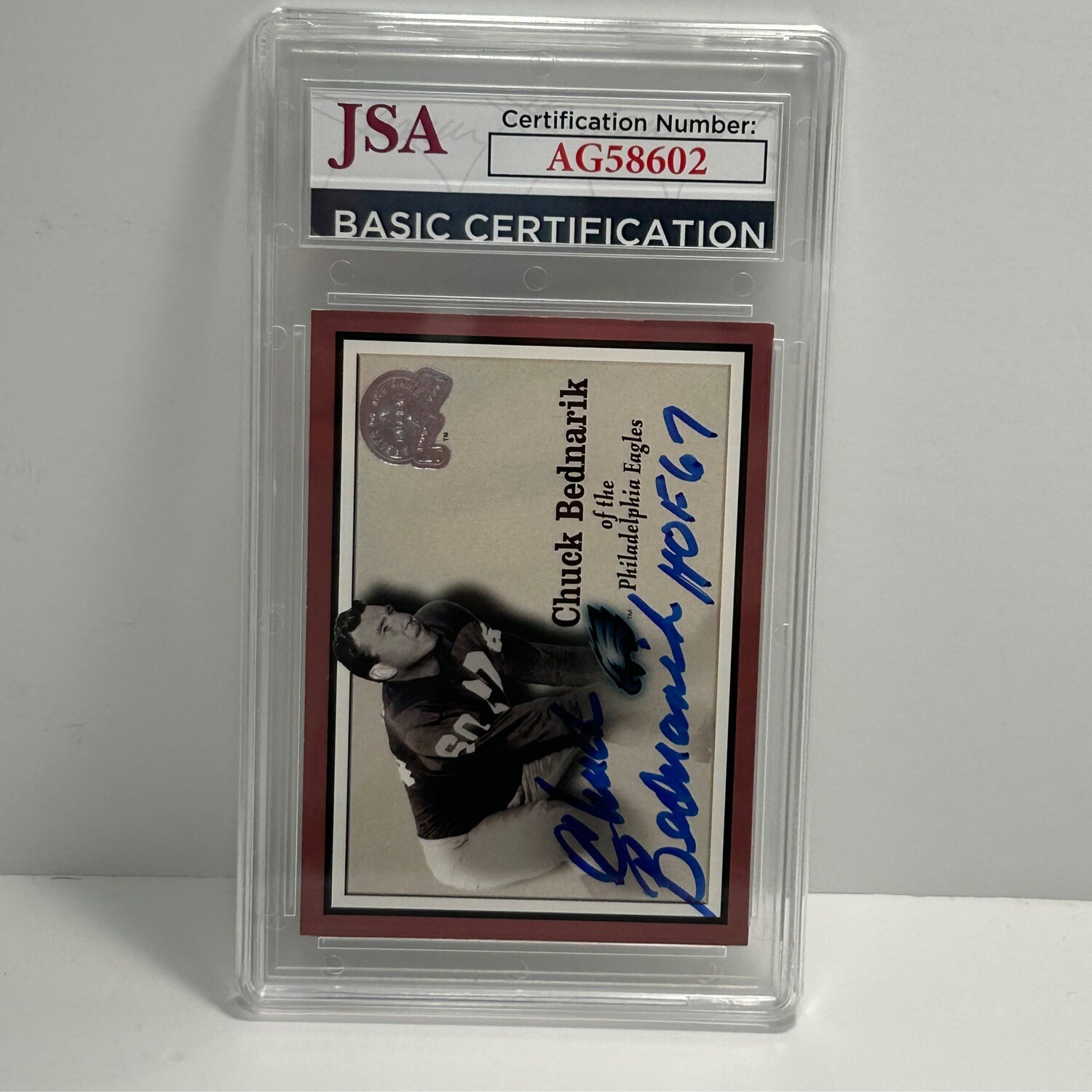 2000 Fleer Chuck Bednarik #26 Signed JSA Certified