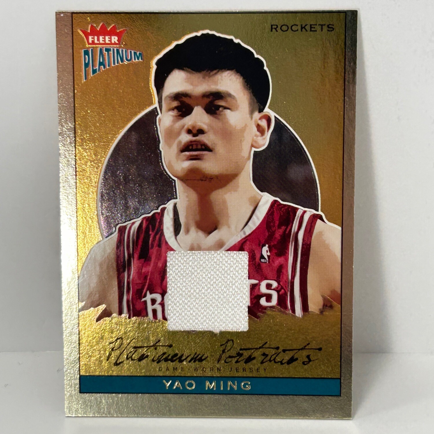 2003-04 Fleer Platinum Portraits Yao Ming Game Used Patch Relic #PP/YM