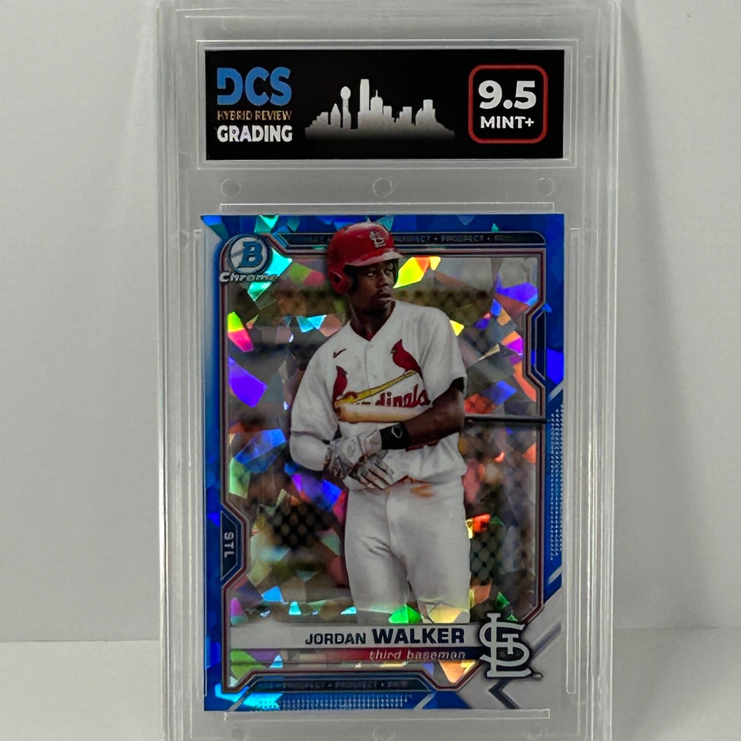 2021 Bowman Chrome Prospects Sapphire Jordan Walker DCS 9.5