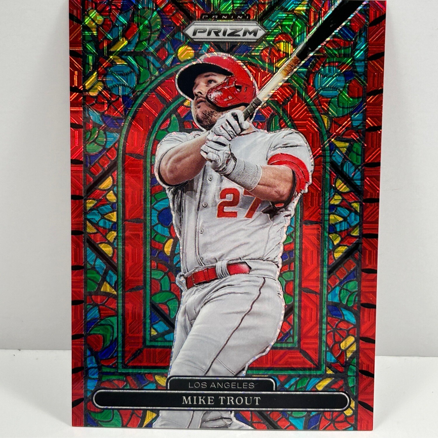 2022 Prizm Baseball Stained Glass Mike Trout /149