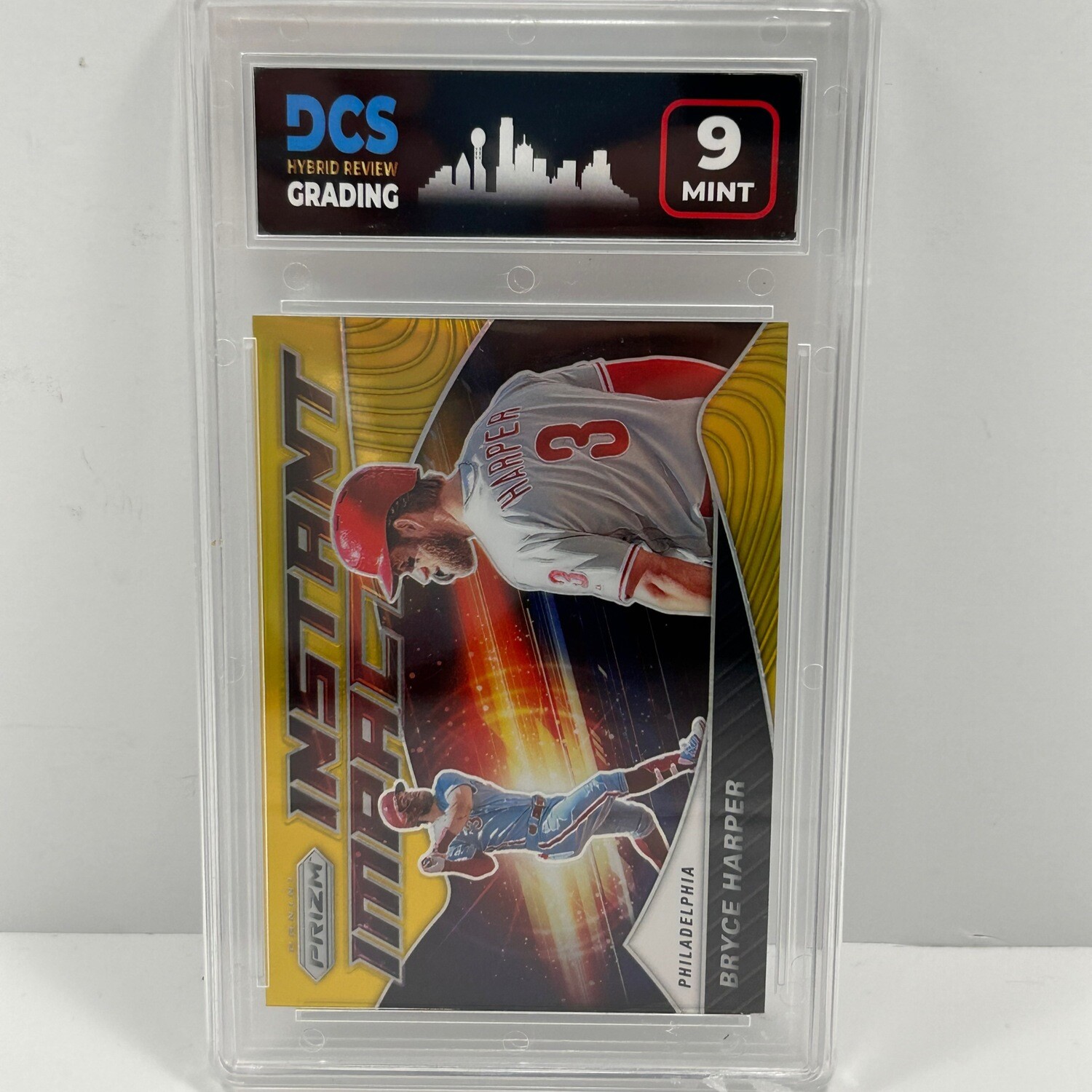 2020 Panini Prizm Instant Impact Bryce Harper Gold /10 DCS 9