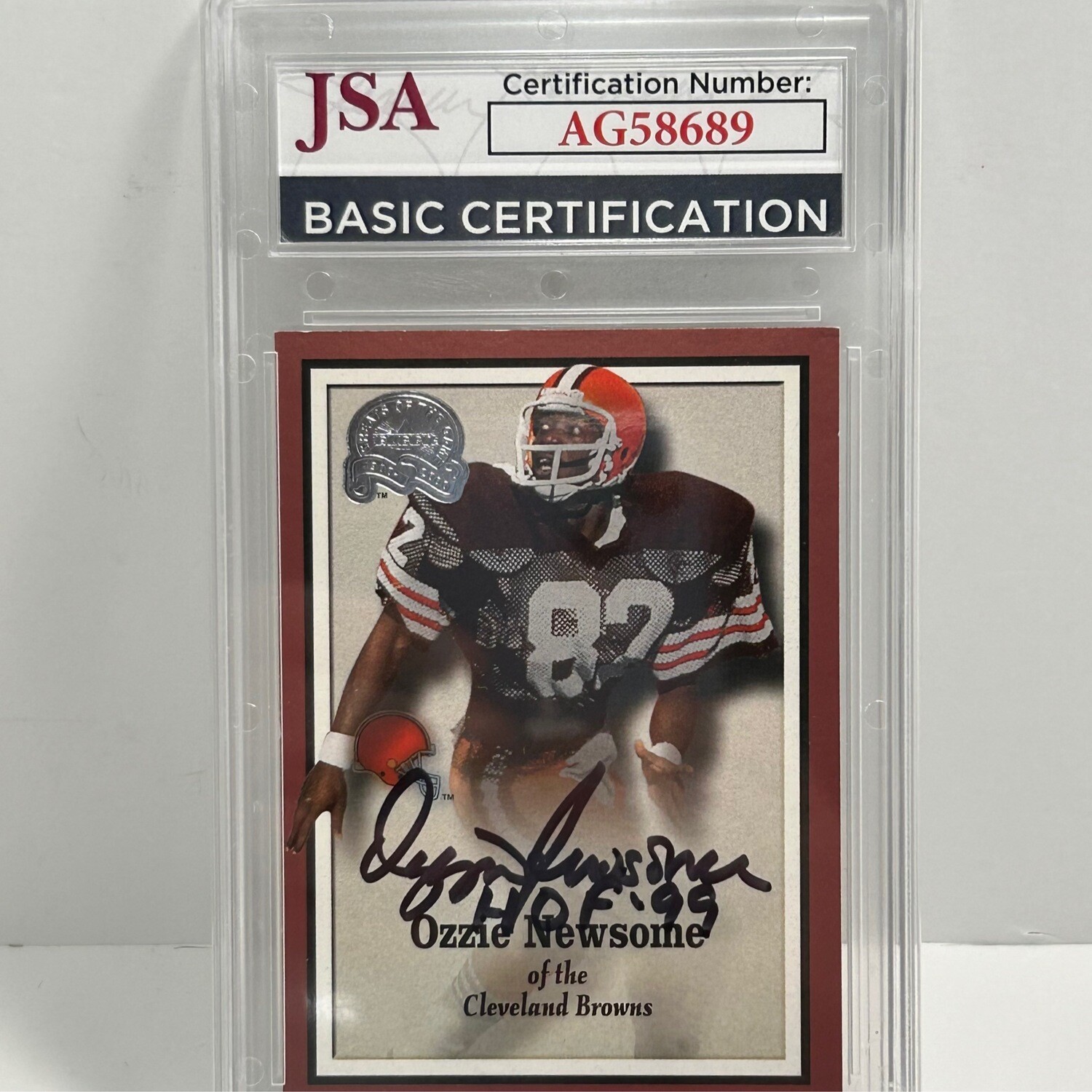 2000 Fleer #5 Ozzie Newsome Signed JSA Certified