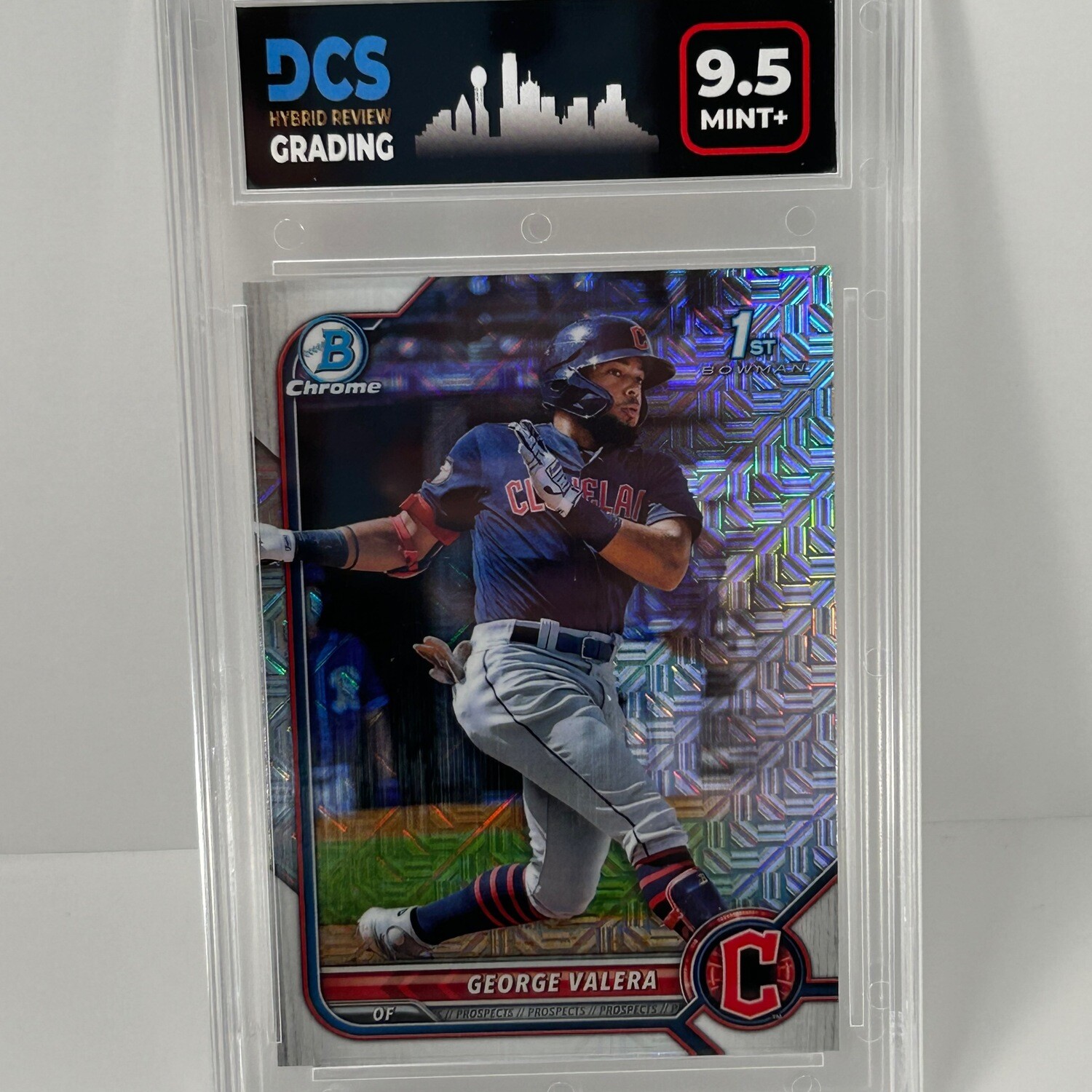 2022 Bowman Chrome Mega Box George Valera 1st RC Prospect Mojo Refractor PSA 9