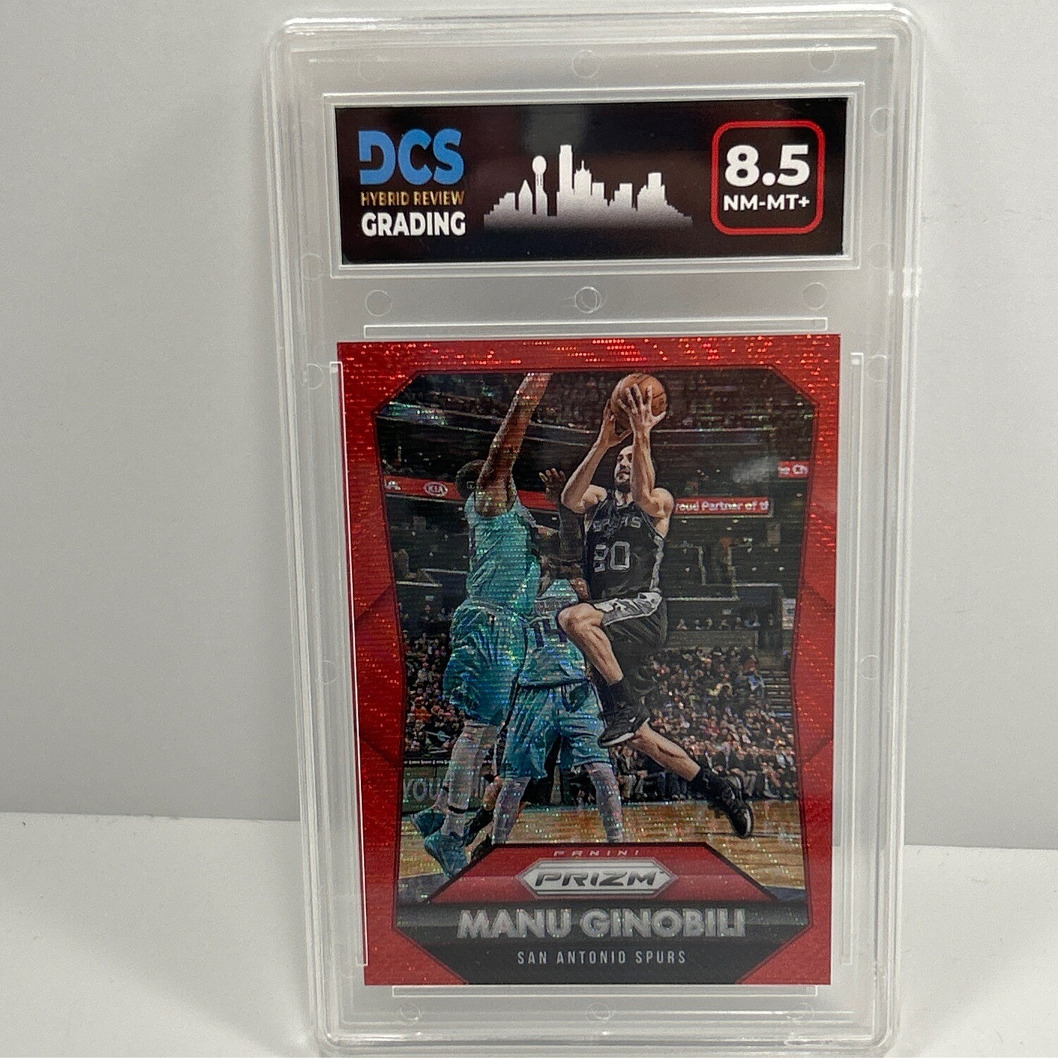 2015-16 Prizm Manu Ginobli Red Wave Prizm DCS 8.5