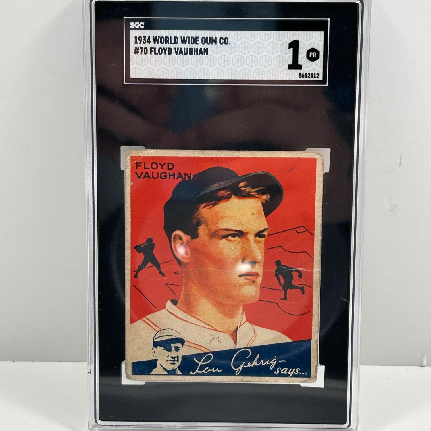 1934 World Wide Gum #70 Floyd Vaughan SGC1