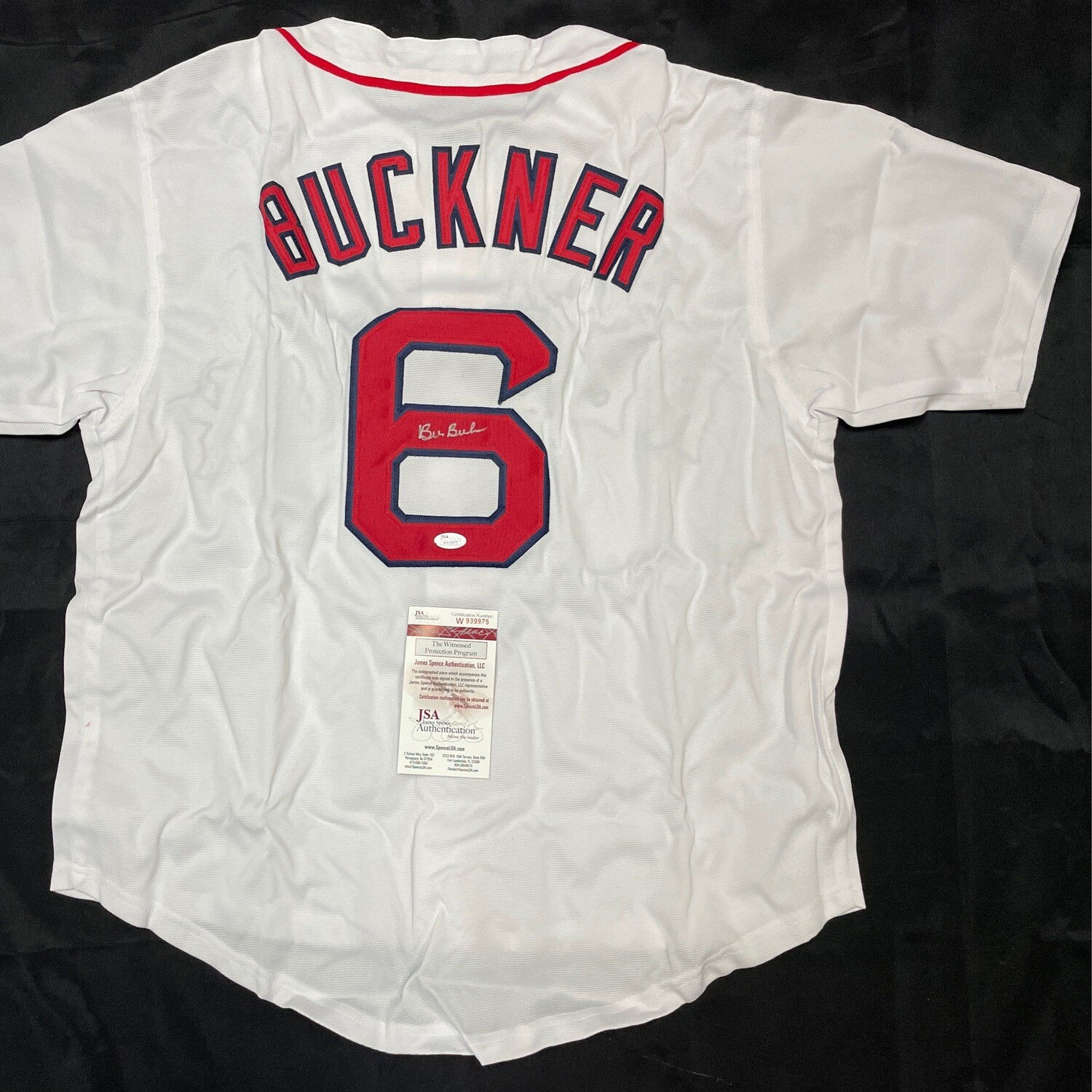 Bill Buckner  White Boston Redsox JSA Authenticated Autographed Jersey