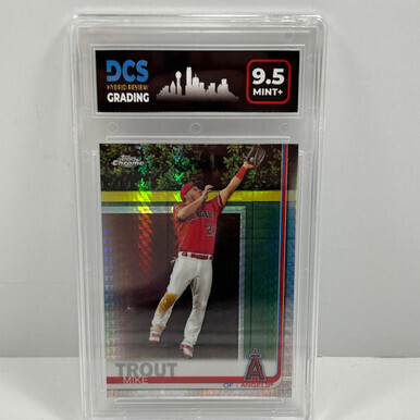 2019 Topps Chrome #200 Mike Trout Prizm Refractor DCS 9.5