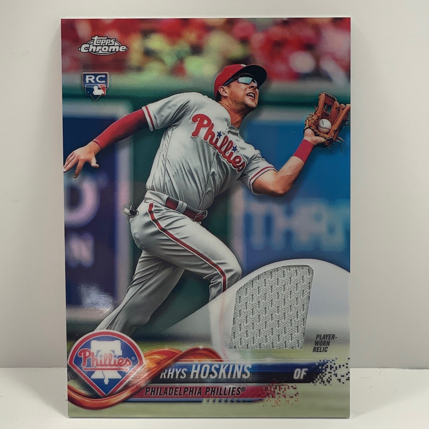 2018 Topps Chrome Rookie Relics Rhys Hoskins #WSE-6 Rookie RC