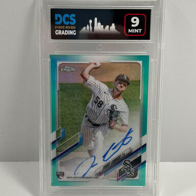 2021 Topps Chrome Jimmy Lambert Aqua Autograph DCS 9