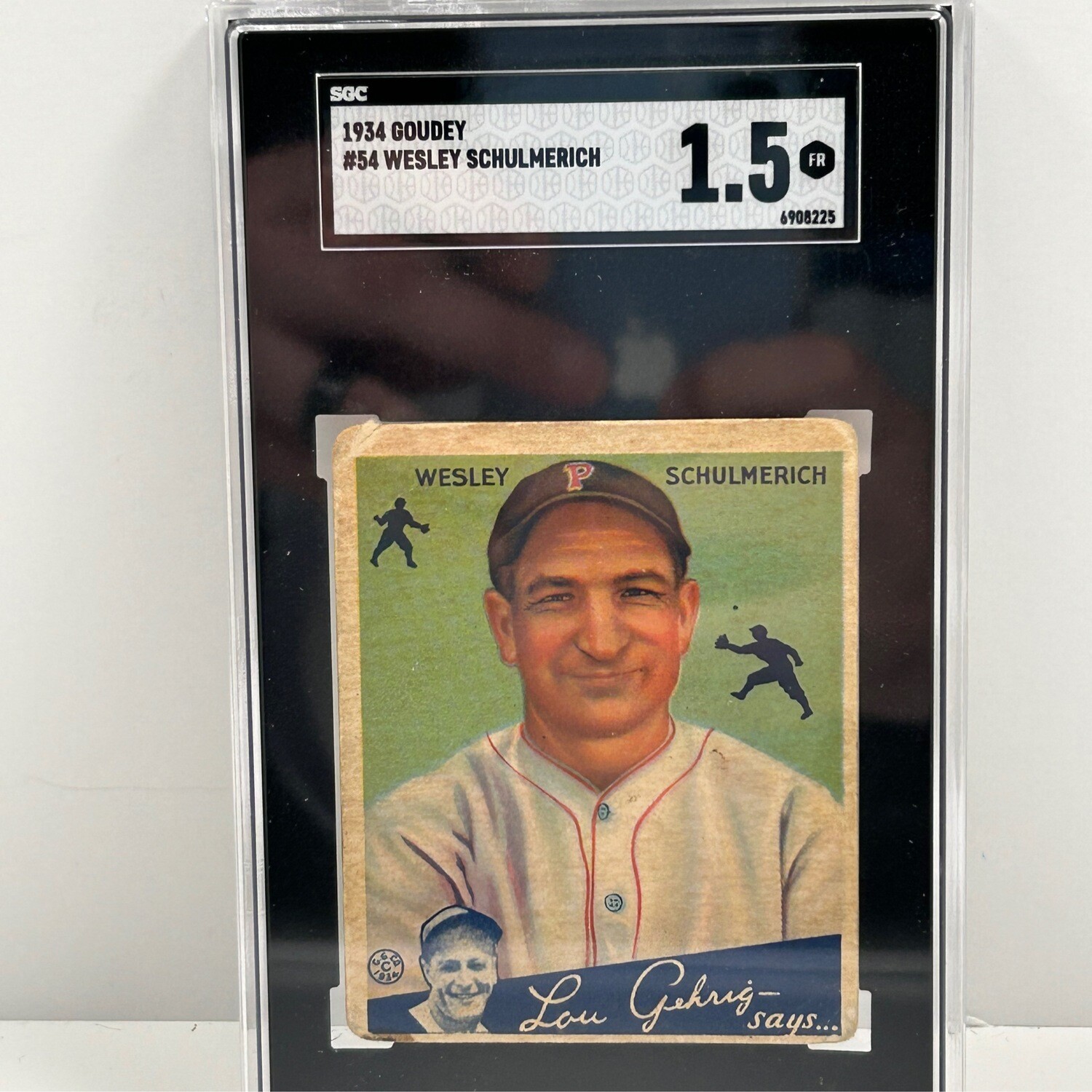 1934 Goudey  #54 Wesley Schulmerich SGC1.5